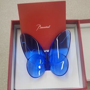 Baccarat Crystal Lucky Butterfly Blue Sapphire NEW WITH TAGS